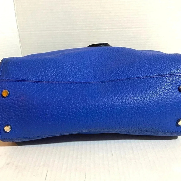 Kate spade blue white pebbled leather satchel handbag - Picture 3 of 15